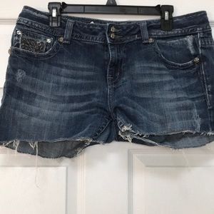 Miss Me Frayed Jean Shorts